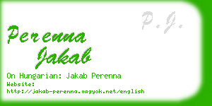 perenna jakab business card